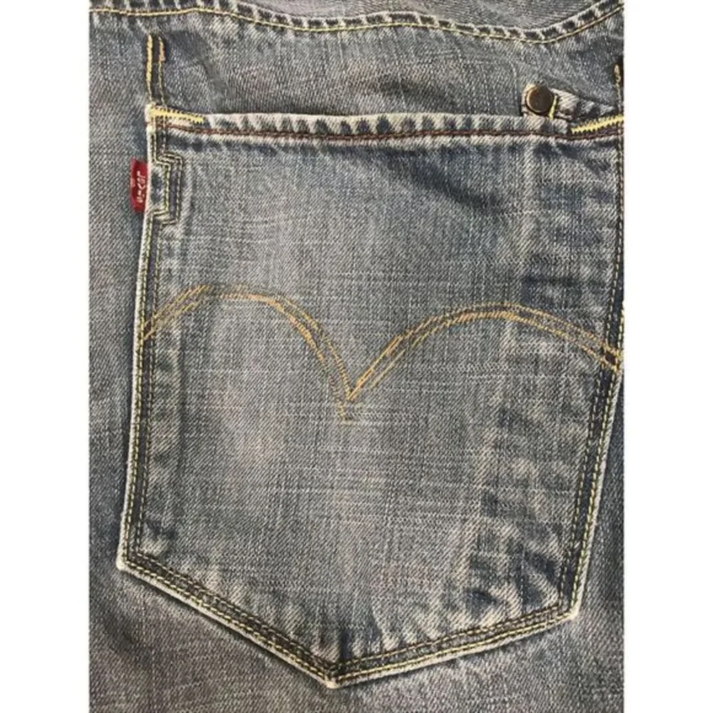Vintage!! Levis 701 S Straight Fit‎ Light Wash Jeans 36x32